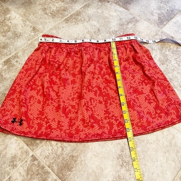 Under Armour reversible mesh mini skirt athletic orange gray small pull … - Picture 5 of 10